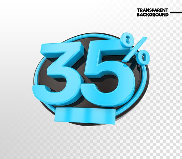 etiqueta de número render 3d