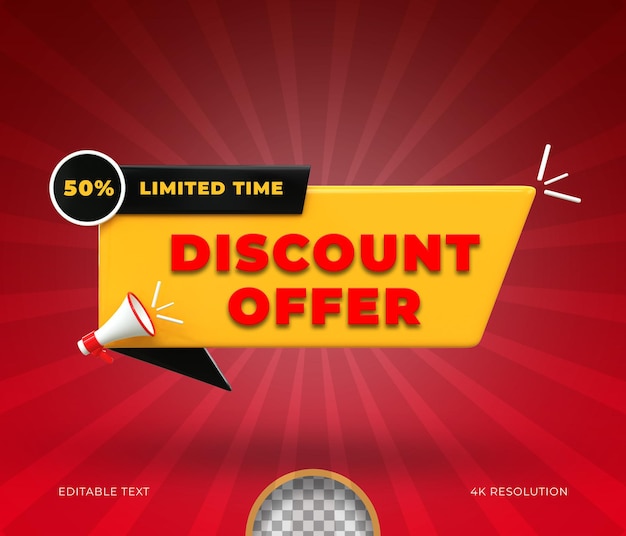 Etiquetas de descuento y etiqueta de oferta especial roja 3d representación de nuevas etiquetas de oferta insignias