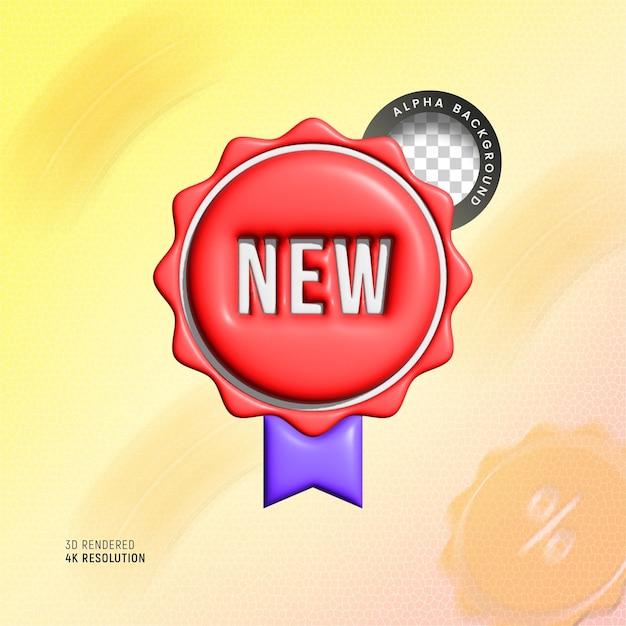 Etiquetas de descuento y etiqueta de oferta especial roja 3d representación de nuevas etiquetas de oferta insignias