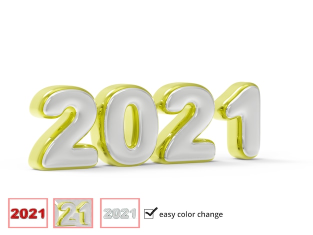 Étiquette Créative 2021 En Rendu 3d