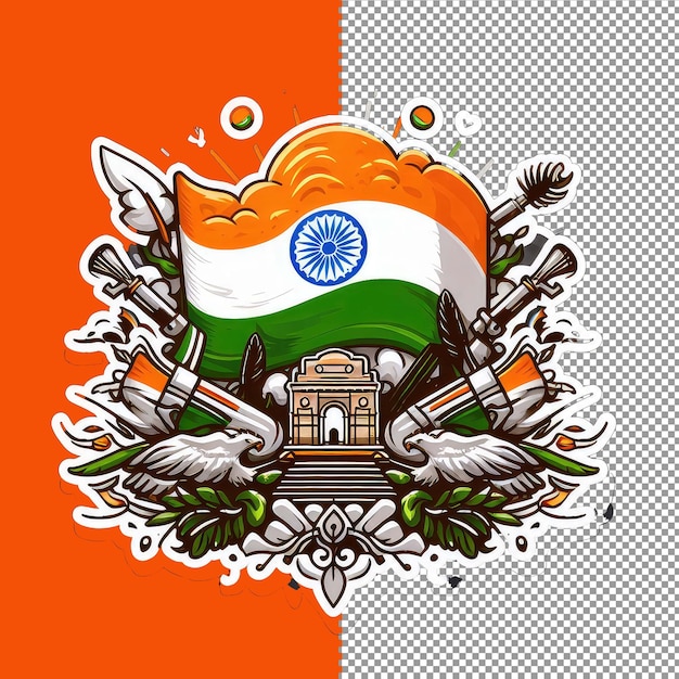 PSD Étiquette de gloire de la république indienne