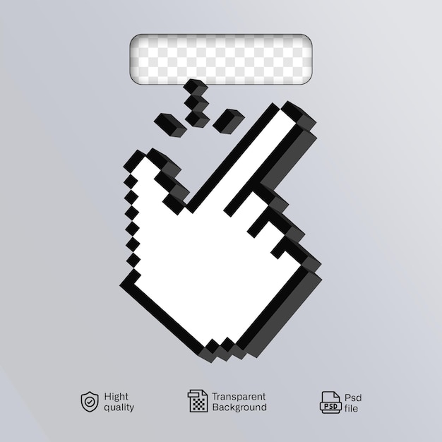 Étiquette à pixels 3D à la main