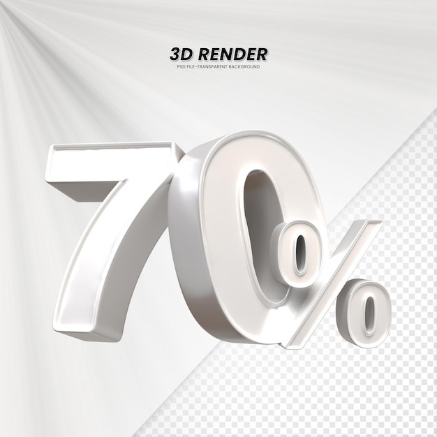 Étiquette De Prix De Remise De Vente 3d Rendering 3d Pour La Composition Concept De Nombre De 70 Pour Cent