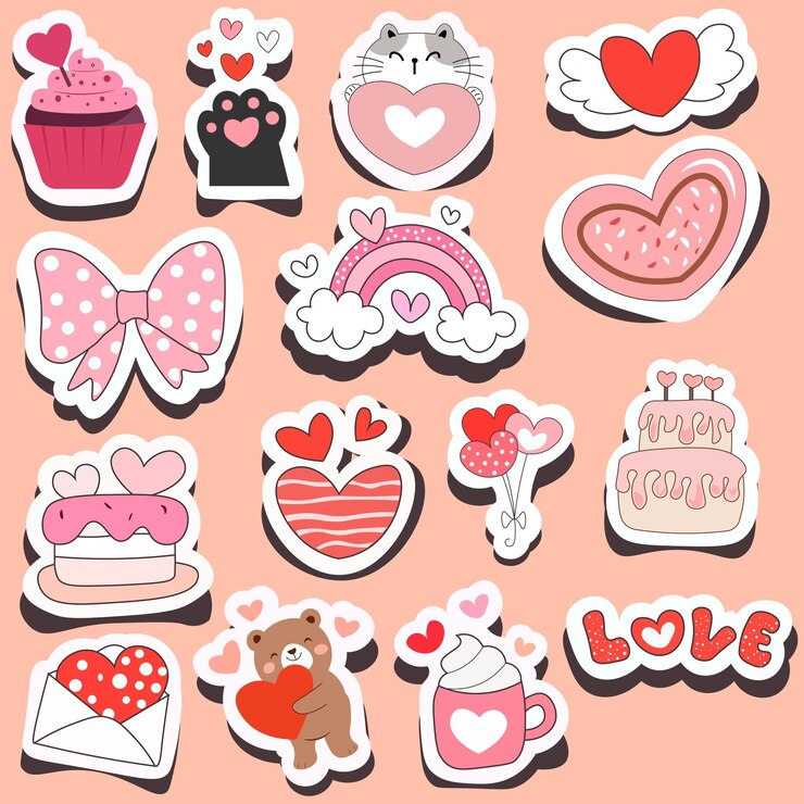 PSD étiquette de la saint-valentin