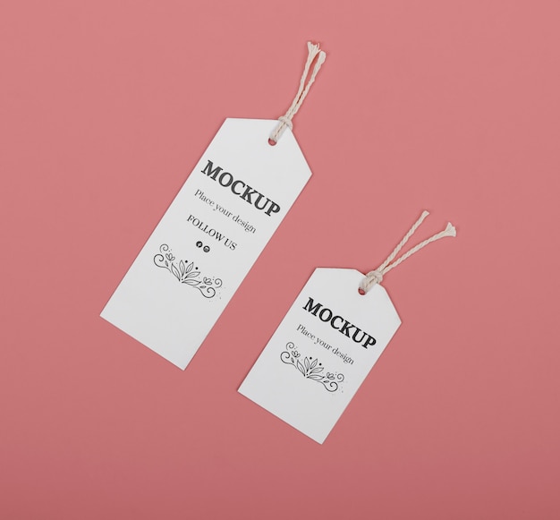 Étiquettes écologiques sur fond rose à plat