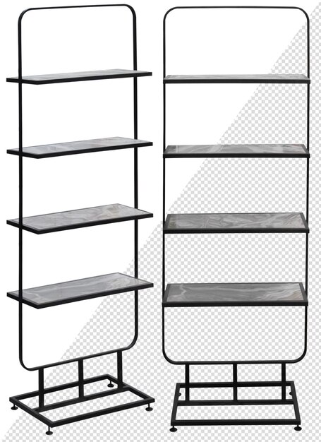 Étiquettes élégantes Et Modernes Avec étagères En Bois Pour La Maison Ou Le Bureau Isolées De L'arrière-plan