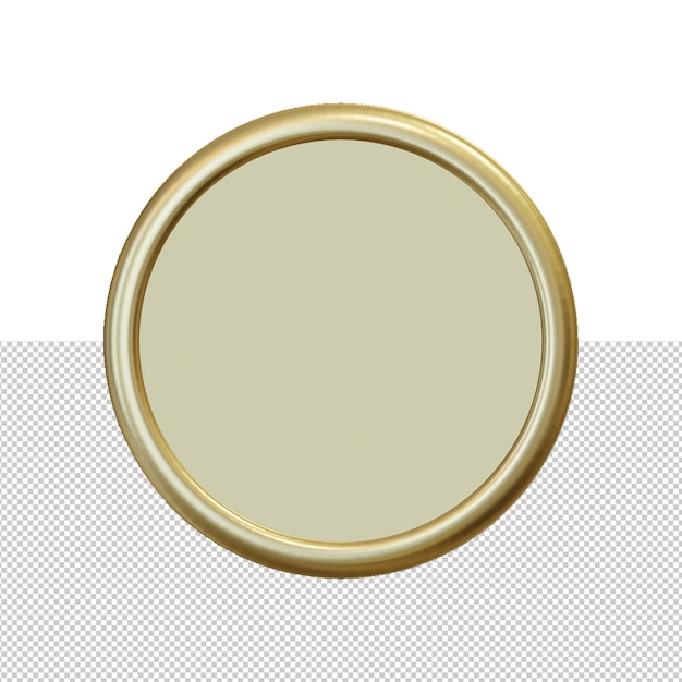 Étiquettes d'or vierges et rendu 3d d'un insigne