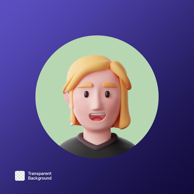Etnicidad 3D Icon de avatar PNG plantilla