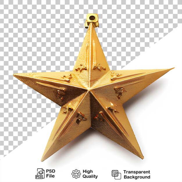 PSD Étoile dorée 3d png avec fond transparent