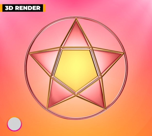 Étoile pour le rendu 3d du nouvel an khmer