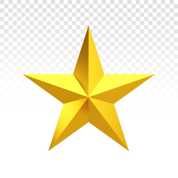 Étoile PSD sur fond transparent