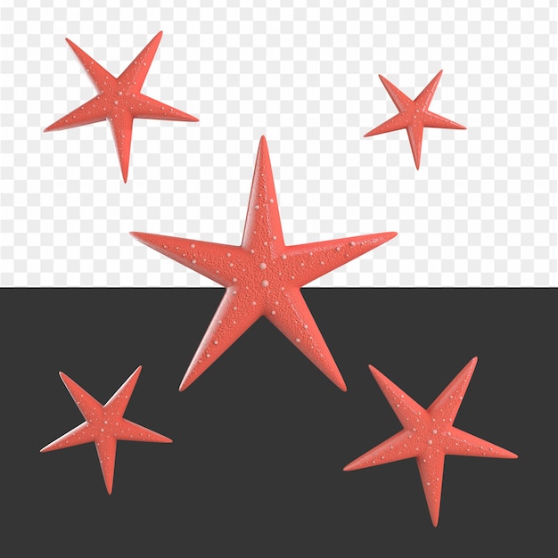 PSD une étoile rouge est sur un fond noir et blanc - étoile png télécharger