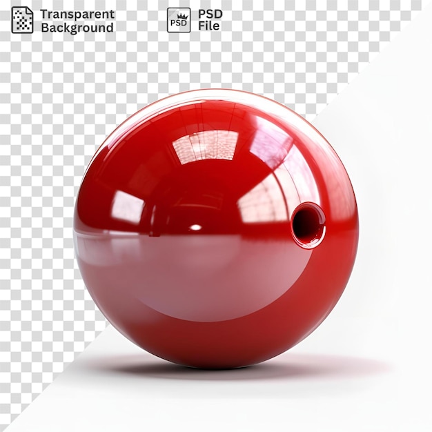 PSD Étonnante boule rouge en forme de cercle