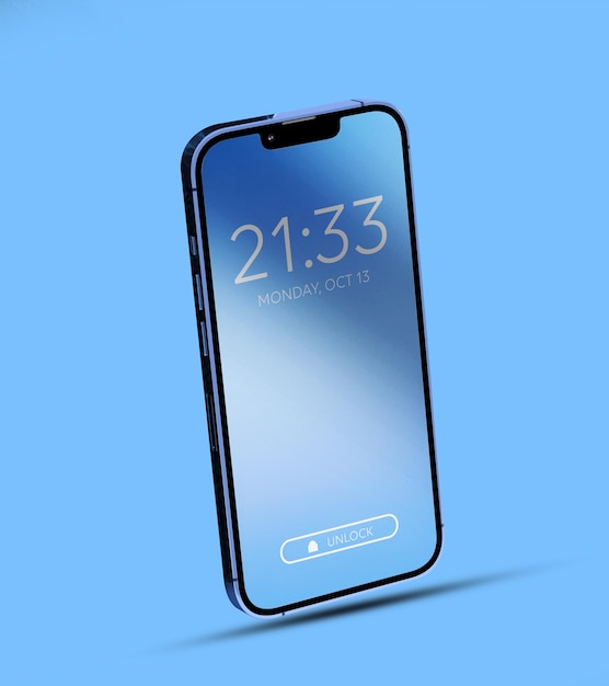 Eu telefone com a frente View Mockup
