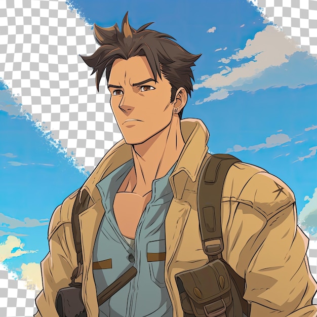 Eugene es un personaje del anime ghost fighter de fondo transparente