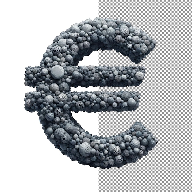 PSD euro elegance isolierte euro-symbol auf png-hintergrund