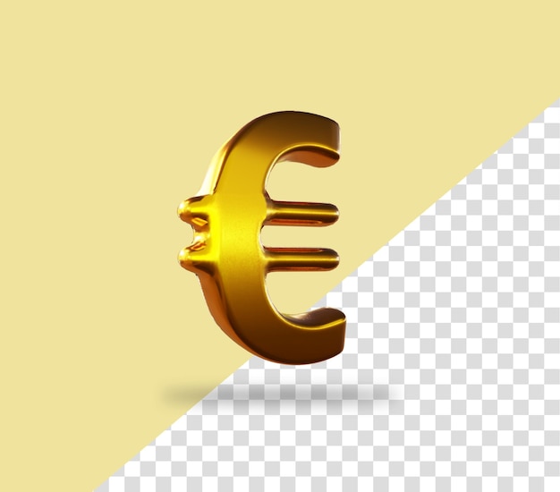 Euro-goldmünze-rendering-symbol