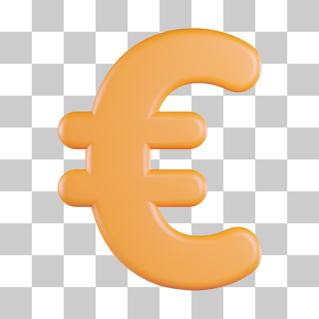 PSD euro, moneda, símbolo, 3d, icono