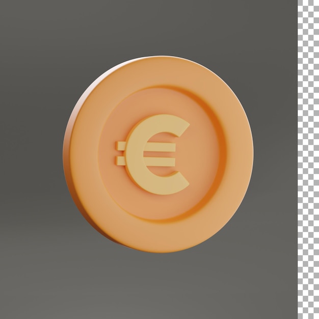 PSD euro-münze 3d-darstellung