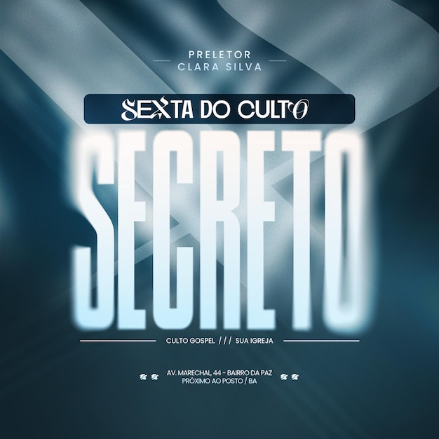Evangelho Flyer Adoração Domingo Louvor e Adoração Igreja Evangelho Culto Igreja Mídia Social Editable PSD