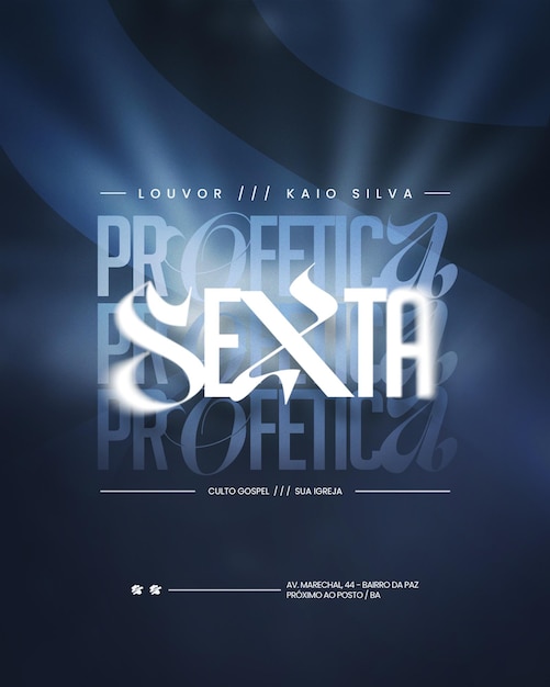 Evangelho Flyer Adoração Domingo Louvor e Adoração Igreja Evangelho Culto Igreja Mídia Social Editable PSD