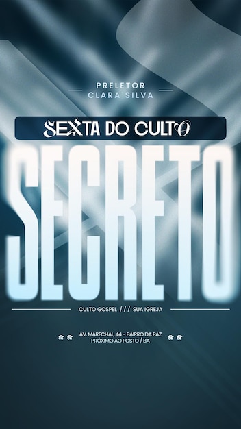 Evangelho Flyer Adoração Domingo Louvor e Adoração Igreja Evangelho Culto Igreja Mídia Social Editable PSD