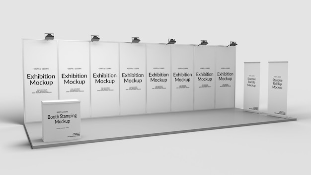 Event booth advertising mockup