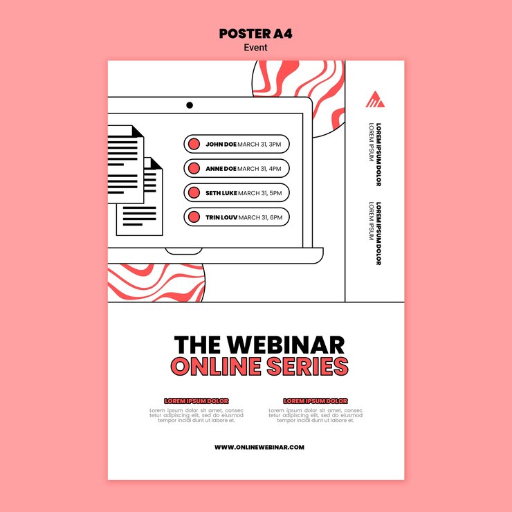 PSD event online webinar poster vorlage