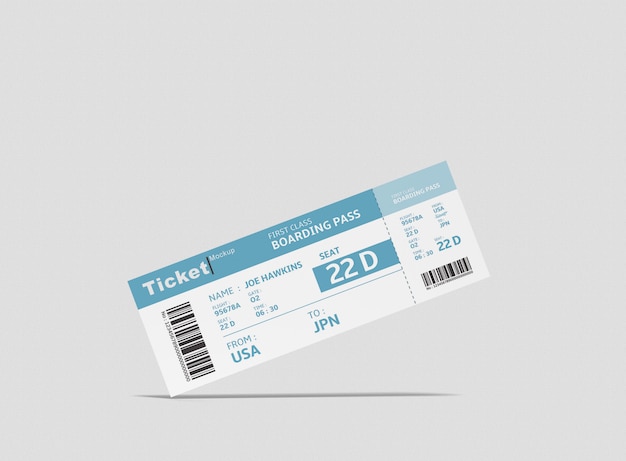 PSD event ticket mockup