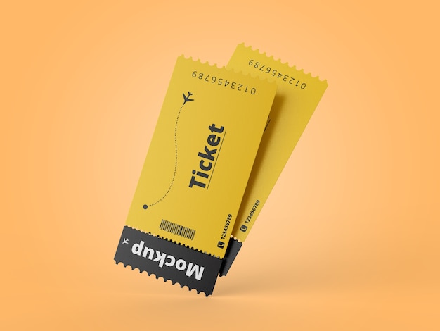 Event Tickets Mockup isoliert