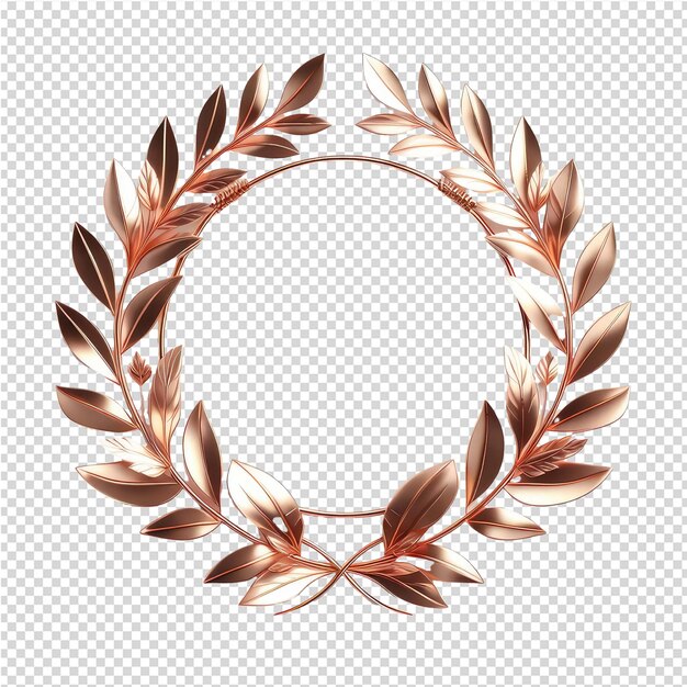 PSD evergreen elegance eine 3d-illustration mit lorbeerrahmen