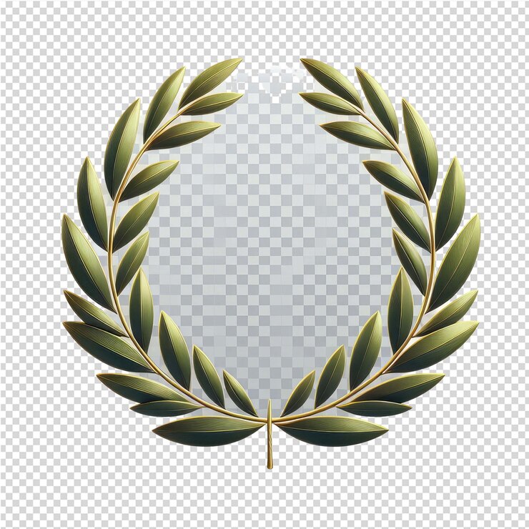 PSD evergreen elegance una ilustración en 3d del marco de laurel