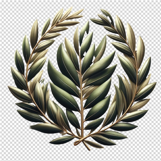 PSD evergreen elegance uma ilustração em 3d de laurel frame