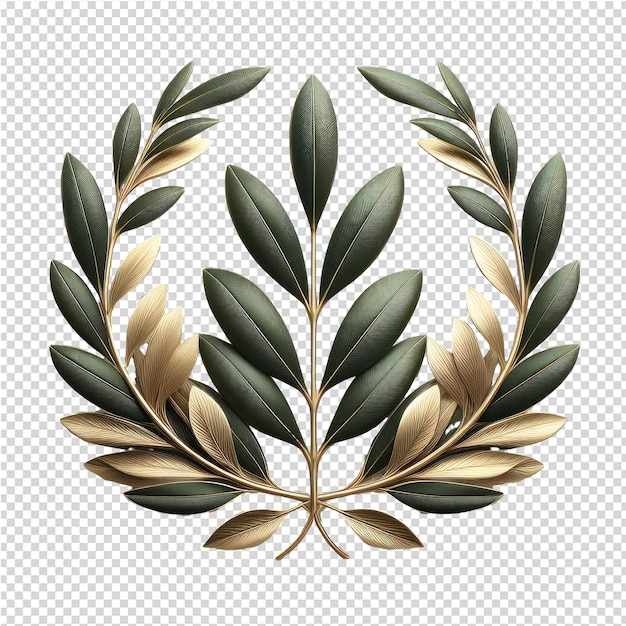 PSD evergreen elegance uma ilustração em 3d de laurel frame