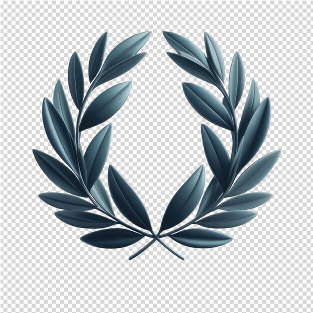 PSD evergreen elegance uma ilustração em 3d de laurel frame