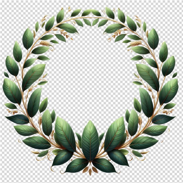 PSD evergreen elegance uma ilustração em 3d de laurel frame