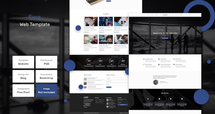 PSD ewa business webseitenvorlage