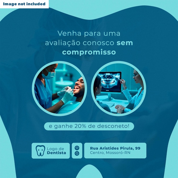 Examens dentaires gratuits et 20% de remise sur les médias sociaux POST CLINICA DE ODONTOLOGIA DENTISTA