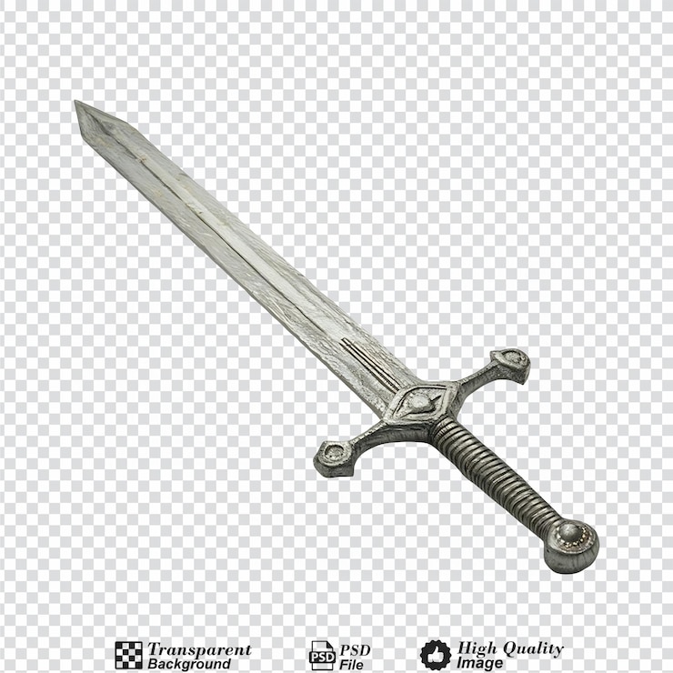 PSD excalibur aislado en un fondo transparente