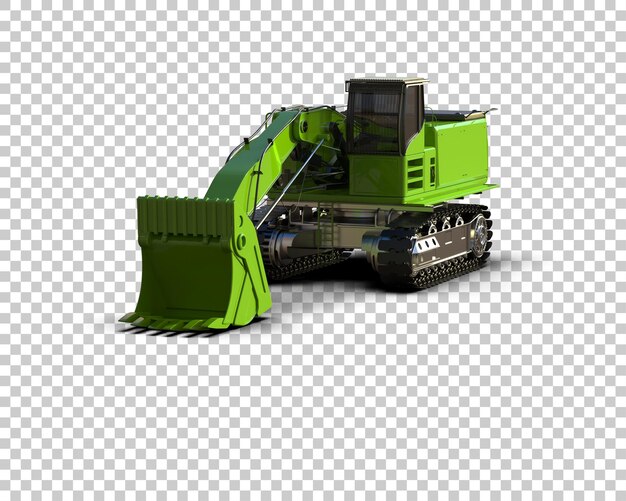 Excavadora aislada en el fondo Ilustración de renderización 3D