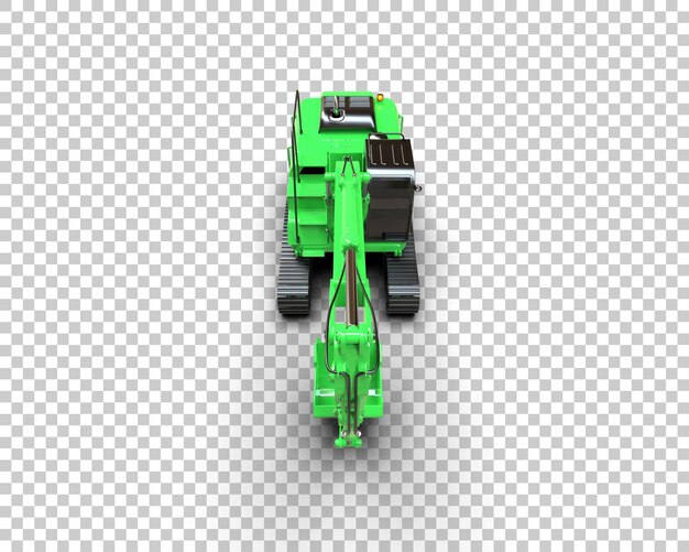 Excavadora aislada en el fondo Ilustración de renderización 3D