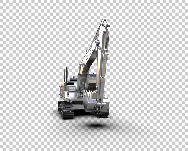 Excavadora aislada en el fondo Ilustración de renderización 3D