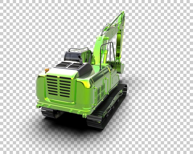 Excavadora aislada en el fondo Ilustración de renderización 3D