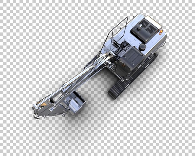 Excavadora aislada en el fondo Ilustración de renderización 3D