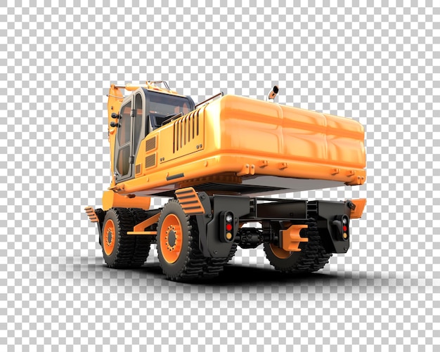 Excavadora aislada en el fondo Ilustración de renderización 3D
