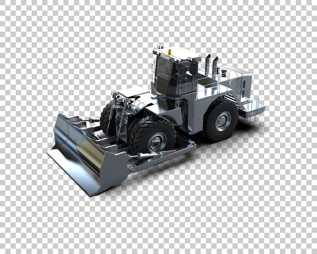 Excavadora aislada en el fondo Ilustración de renderización 3D