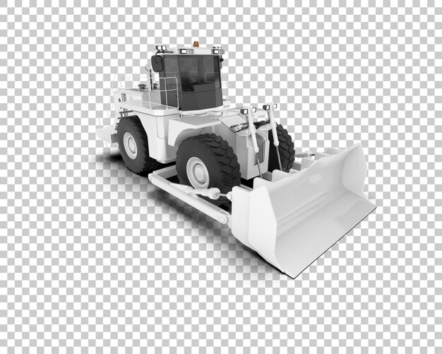 Excavadora aislada en el fondo Ilustración de renderización 3D