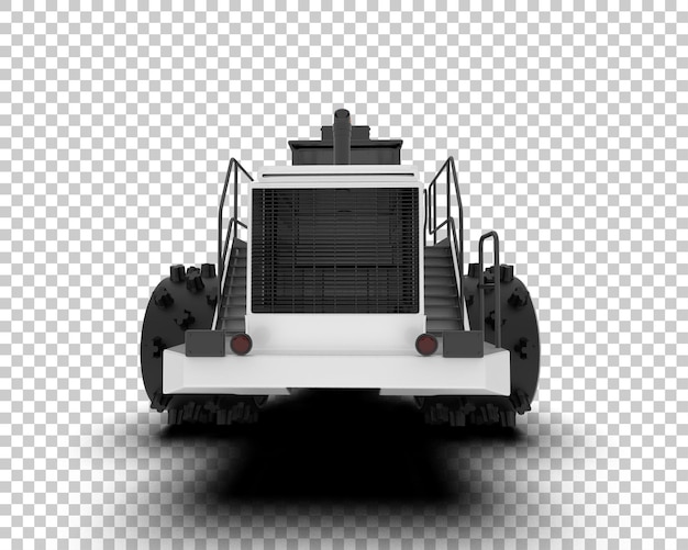 PSD excavadora aislada en el fondo ilustración de renderización 3d
