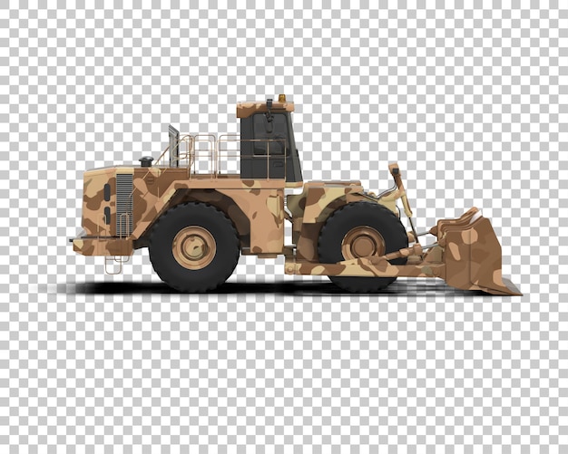 Excavadora aislada en el fondo Ilustración de renderización 3D