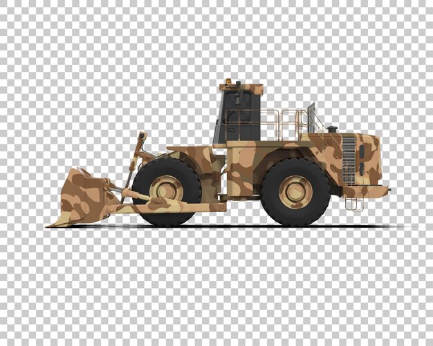 Excavadora aislada en el fondo Ilustración de renderización 3D